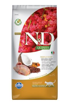 N&D Quinoa CAT Skin & Coat Quail & Coconut 2x5kg