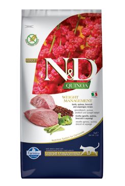 N&D Quinoa CAT Weight Management Lamb & Broccoli 2x5kg