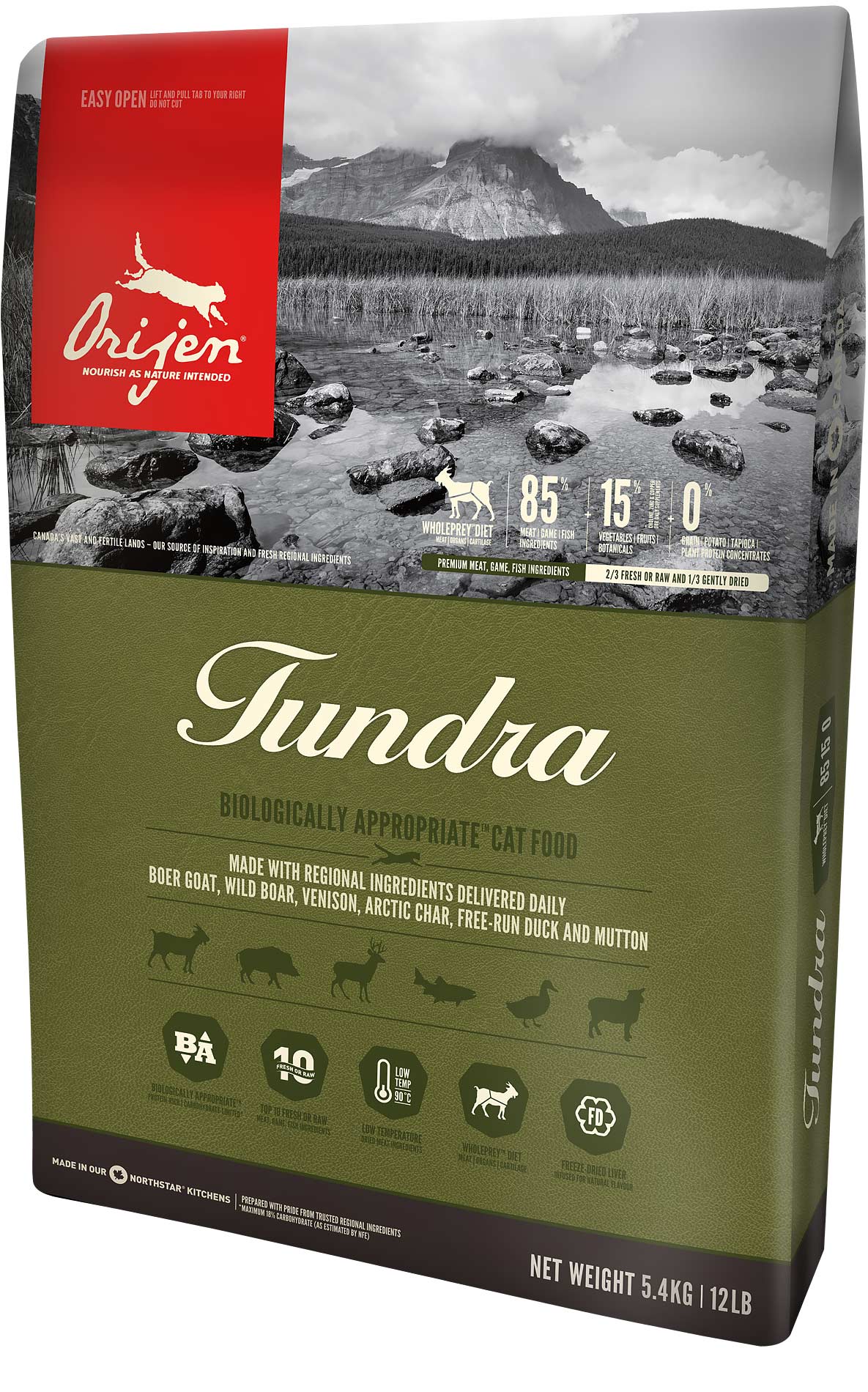 ORIJEN Cat Tundra 3 x 5,4 kg+myška + DOPRAVA ZDARMA!