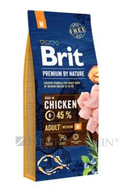 Brit Premium Dog by Nature Adult M 3 x 15kg + DOPRAVA ZDARMA!!!