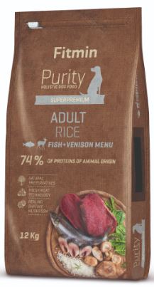 Fitmin dog Purity Rice Adult Fish & Venison 2x12 kg+ DOPRAVA ZDARMA+1x masíčka Perrito!
