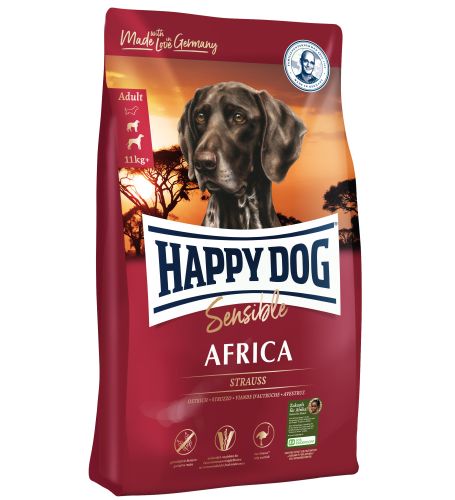 Happy Dog Supreme Sensible Africa 3x12,5kg+DOPRAVA ZDARMA+1x masíčka Perrito+1KG NAVÍC ZDARMA