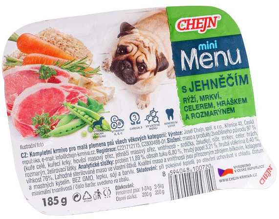 CHEJN MINI MENU jehněčí 12x185g (1 karton)