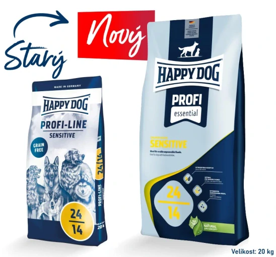 HAPPY DOG PROFI-LINE 24-14 SENSITIVE Grain Free 2x20kg+DOPRAVA ZDARMA+1x masíčka Perrito 50g!