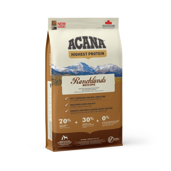 Acana Dog Regionals Ranchlands 11,4 kg+DOPRAVA ZDARMA+1x masíčka Perrito 50g