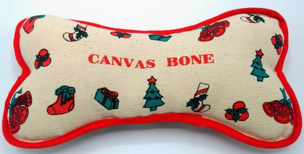 Hračka Kost pro psy textil, pískací 25cm