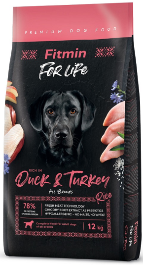 Fitmin dog For Life Duck & Turkey 3x12kg+1x masíčka Perrito+DOPRAVA ZDARMA