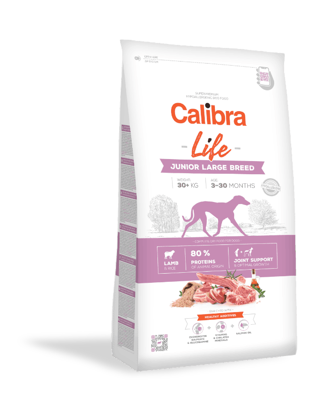 Calibra Dog Life Junior Large Breed Lamb 12kg+1x masíčka Perrito+DOPRAVA ZDARMA