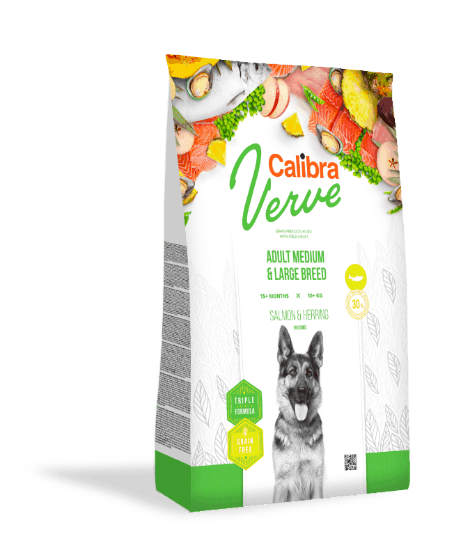 Calibra Dog Verve GF Adult M&L Salmon&Herring 2x12kg+1x masíčka Perrito+DOPRAVA ZDARMA