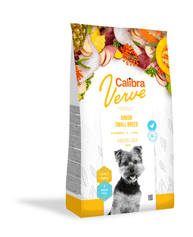 Calibra Dog Verve GF Junior Small Chicken&Duck 3x6kg+1x masíčka Perrito+DOPRAVA ZDARMA