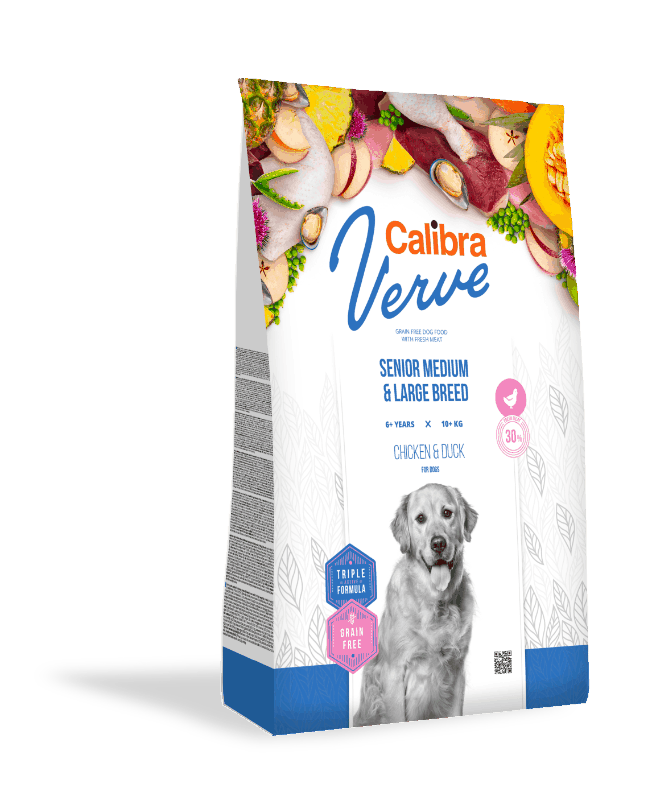 Calibra Dog Verve GF Senior M&L Chicken&Duck 3x12kg+1x masíčka Perrito+DOPRAVA ZDARMA