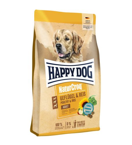 HAPPY DOG NaturCroq Geflügel Pur & Reis 11kg + DOPRAVA ZDARMA+TOP masíčka Perrito