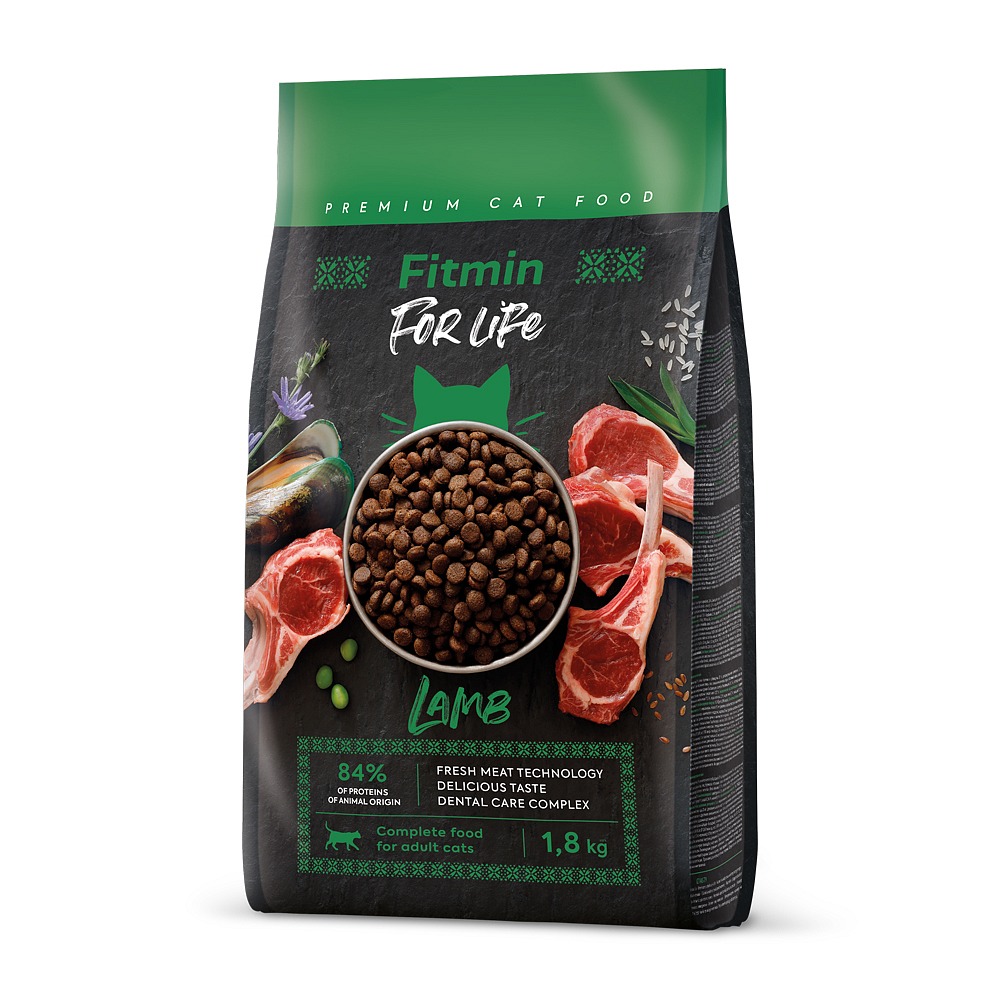 NEW Fitmin Cat For Life Adult Lamb 1,8kg