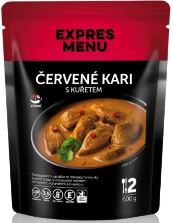Expres Menu - červené kari s kuřetem 600g (2 porce)