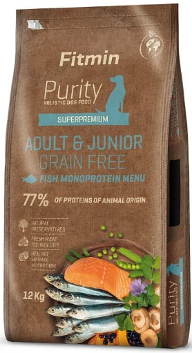 Fitmin dog Purity GF Adult & Junior Fish Menu 12 kg+ DOPRAVA ZDARMA+1x masíčka Perrito!