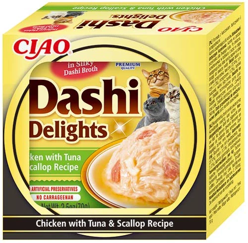 Churu Cat Dashi Delights Chicken with Tuna&Scallop 70g