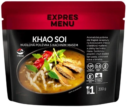 Expres Menu - Khao soi - nudlová polévka s kachním masem 330g (1 porce)
