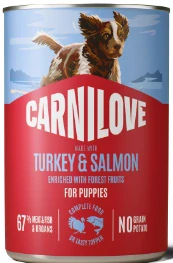 Carnilove Dog Can Paté Turkey&Salmon Puppies 6x400g KARTON