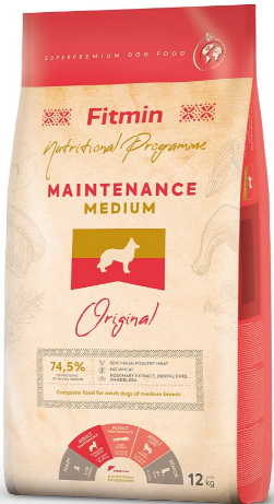 Fitmin dog medium maintenance 3x12kg+DOPRAVA ZDARMA+1x masíčka Perrito!
