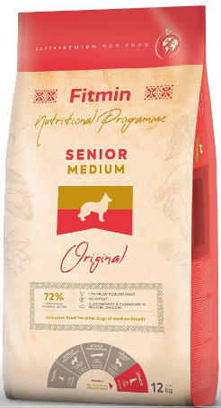 Fitmin dog medium senior 2 x 12kg+DOPRAVA ZDARMA+1x masíčka Perrito!