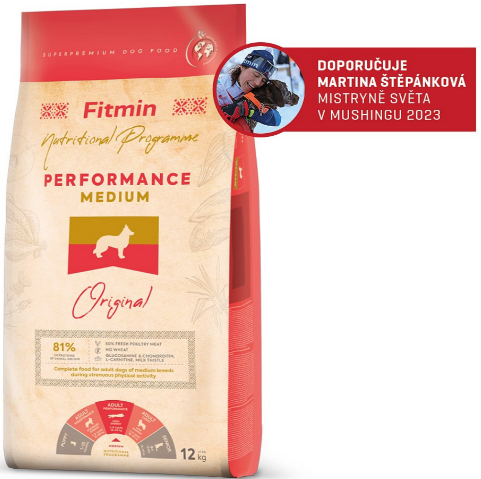 Fitmin dog medium performance 2x12kg+DOPRAVA ZDARMA+1x masíčka Perrito!