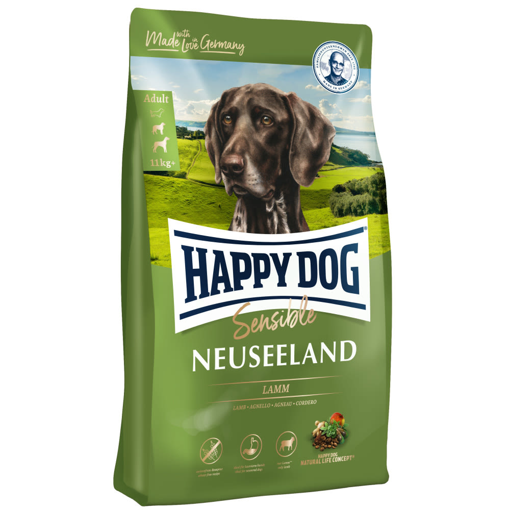Happy Dog Supreme Sensible Neuseeland 2x12,5kg+DOPRAVA ZDARMA+1x masíčka Perrito+1KG NAVÍC ZDARMA
