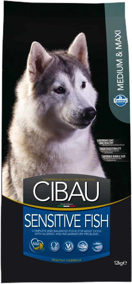 CIBAU Dog Adult Sensitive Fish Medium & Maxi 12KG+DOPRAVA ZDARMA+1x masíčka Perrito!