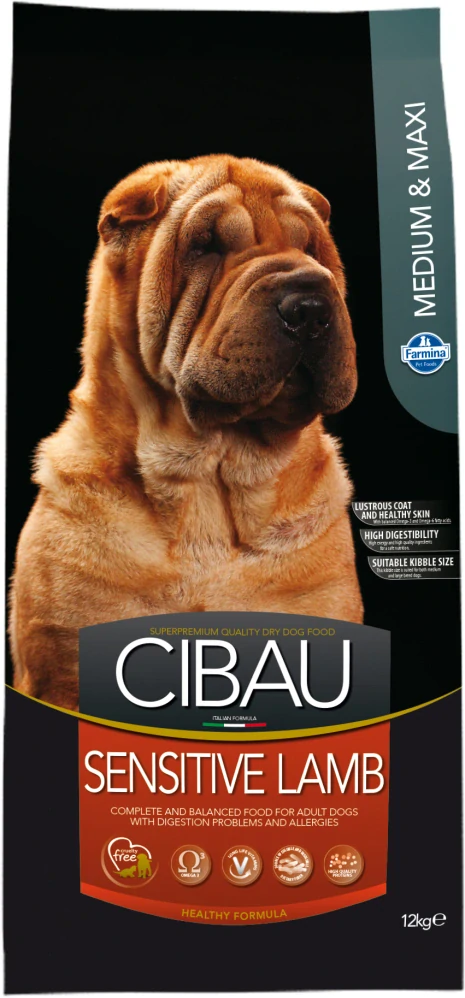 CIBAU Dog Adult Sensitive Lamb & Rice Med. 2x12KG+DOPRAVA ZDARMA+1x masíčka Perrito!
