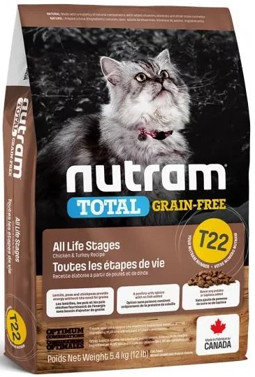 T22 Nutram Total Grain Free Turkey, Chicken, Duck Cat 5,4kg+myška +DOPRAVA ZDARMA
