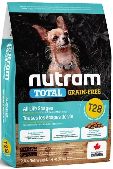 T28 Nutram Total Grain Free Small Breed Salmon Trout Dog 2x5,4kg+DOPRAVA ZDARMA+masíčka Perrito 50g!