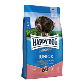 HAPPY DOG Supreme Junior Salmon & Potato 3x10kg+DOPRAVA ZDARMA+1x masíčka Perrito