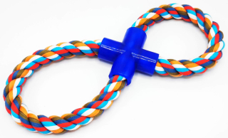 Hračka přetahovadlo bavlna/plast cca 32cm 10ks
