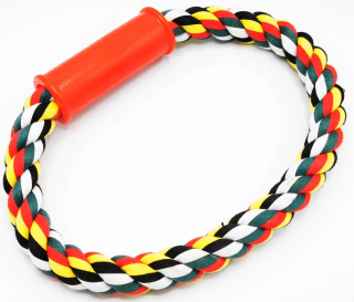 Hračka přetahovadlo bavlna/plast cca 30cm 10ks