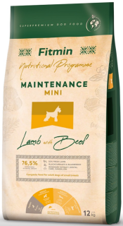 Fitmin Dog Lamb with Beef Mini Maintenance 2x12kg+DOPRAVA ZDARMA+1x masíčka Perrito!
