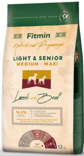 Fitmin Dog Lamb with Beef Medium/Maxi Light/Senior 2x12kg+DOPRAVA ZDARMA+1x masíčka Perrito!
