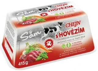 CHEJN SAM s hovězím 8 x 415 g - karton