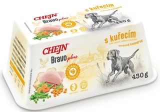 Chejn Bravo Plus s kuřecím a zeleninou 8x430g (1 karton)