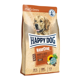 HAPPY DOG NaturCroq Rind & Reis 15kg + DOPRAVA ZDARMA+TOP masíčka Perrito+1KG NAVÍC ZDARMA