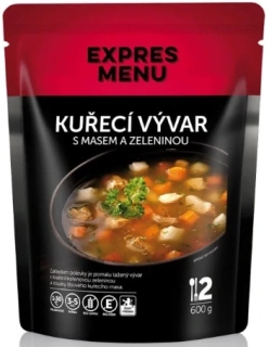 Expres Menu - kuřecí vývar s masem a zeleninou 600g (2 porce)