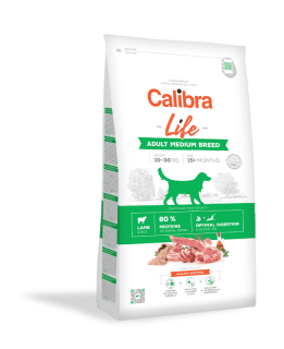 Calibra Dog Life Adult Medium Breed Lamb 2x12kg+1x masíčka Perrito+DOPRAVA ZDARMA