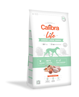Calibra Dog Life Junior Large Breed Chicken 2x12kg+1x masíčka Perrito+DOPRAVA ZDARMA