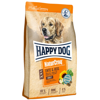 HAPPY DOG NaturCroq Ente & Reis 12kg + DOPRAVA ZDARMA+TOP masíčka Perrito