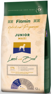 Fitmin Dog Lamb with Beef Maxi Junior 12kg+DOPRAVA ZDARMA+1x masíčka Perrito!
