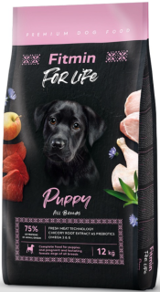 Fitmin dog For Life Puppy 12kg+1x masíčka Perrito+DOPRAVA ZDARMA