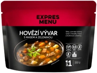 Expres Menu - hovězí vývar se zeleninou 330g (1 porce)