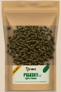 Dingo peletky rybí s řasou 150g