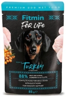 Fitmin For Life Krůtí kapsička pro dospělé psy s rakytníkem 85g