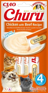 Churu Cat Chicken with Beef Recipe 12x4x14g - KARTON