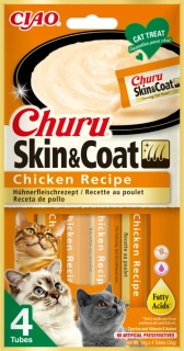 Churu Cat Skin&Coat Chicken Recipe 12x4x14g - KARTON