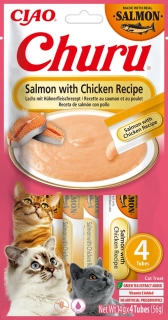 Churu Cat Salmon with Chicken Recipe 12x4x14g - KARTON